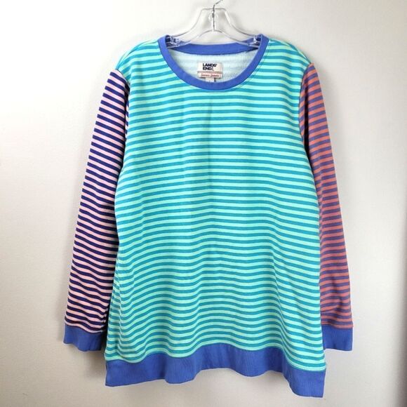 LANDS END Serious Sweats pullover sweatshirt - Picture 1 of 7